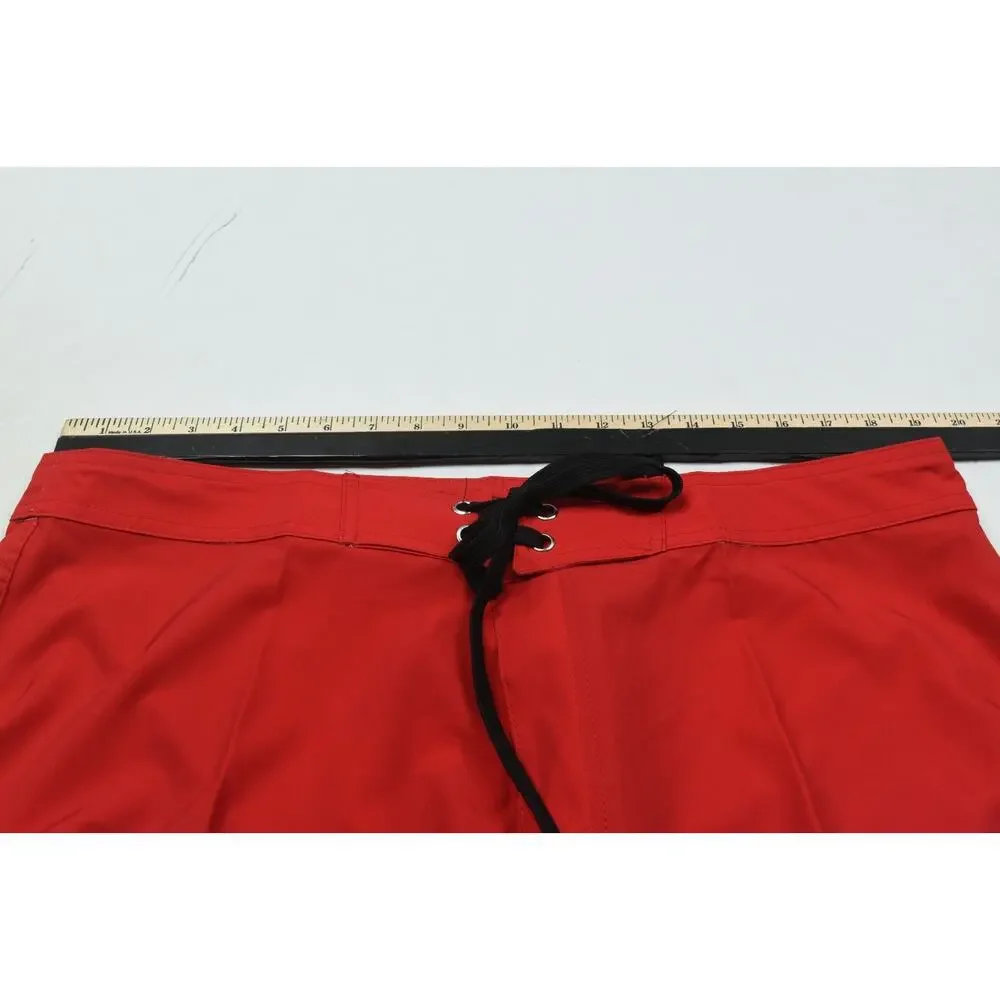 Foco Buffalo Buffalo Board Shorts Mens 38 Red Blue Drawstring Lightweight Swim